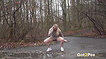 Blonde Babe Nikki Dream Squats And Pees In Puddle2 Got2pee