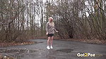 Blonde Babe Nikki Dream Squats And Pees In Puddle2 Got2pee