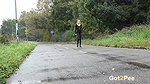 Blonde European Squats To Piss On The Road Got2pee