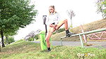 Claudia Macc Enjoys A Public Piss In Suburbs Got2pee