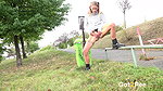 Claudia Macc Enjoys A Public Piss In Suburbs Got2pee