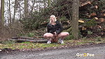 Curvy Blonde Relieves Her Piss Desperation Outside Got2pee