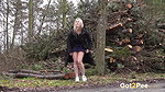 Curvy Blonde Relieves Her Piss Desperation Outside Got2pee