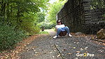 Dark Haired Babe Dafne Relieves Herself Outside Got2pee