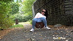 Dark Haired Babe Dafne Relieves Herself Outside Got2pee