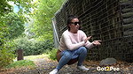 Dark Haired Babe Dafne Relieves Herself Outside Got2pee