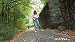 Dark Haired Babe Dafne Relieves Herself Outside Got2pee