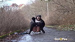 Dark Haired Babe Shalina Shine Pees In Public Got2pee