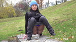 Freya Dee Relieves Her Piss Desperation Outside Got2pee