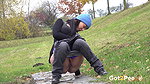 Freya Dee Relieves Her Piss Desperation Outside Got2pee