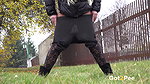 Hot Blonde In Lace Leggings Pees Outside Got2pee