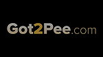 Hot Blonde Pulls Down Denims To Piss Outside Got2pee