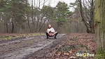 Hot Redhead Katy Squats To Pee On Muddy Track Got2pee