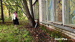 Katy Dee Squats On Steps Outside To Piss Got2pee
