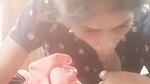 Showing boobs and giving blowjob to lover 4 clips