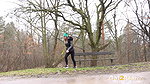 Naomi Benet Squats On A Bench To Piss Outside Got2pee