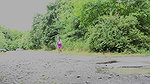 Raven Haired Hottie Dafne Pees In Puddle Got2pee