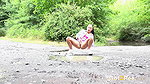 Raven Haired Hottie Dafne Pees In Puddle Got2pee