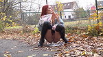 Redhead Babe Relieves Herself In Public Got2pee