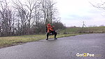 Redhead Hottie Katy Squats To Piss On A Road Got2pee