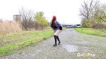Stunning Redhead Katy Rose Pees In Public Got2pee
