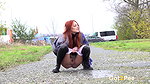 Stunning Redhead Katy Rose Pees In Public Got2pee
