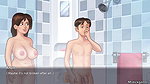 Busty milf jerks her stepson in the shower creampies sex