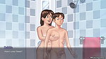 Busty milf jerks her stepson in the shower creampies sex