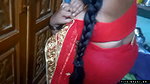 Desi Bhabi Changing Her Red Shari