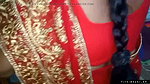 Desi Bhabi Changing Her Red Shari