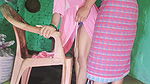 Pink dres pinky Indian Village Desi Hot bhabhi fast time fucking