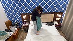 Stepsiater Naked and Fucked Younger Stepbrother’s Wife the Whole Night in OYO room First Night Honeymoon Live Video From Iphone
