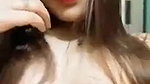 Beautiful girl showing