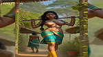 Indian village sexy girl’s Ai stable transformation