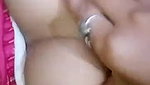 Desi girl showing het milky boobs and hairy pussy