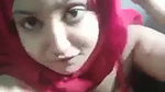 Beautiful Sexy Horny Hijabi Gf Pressing Boobs
