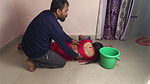 Beautiful Bengali village aunty fucked hard when fall down wheel working in house