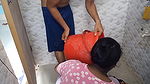 Bathroom Surprise Maid Caught by House Owner