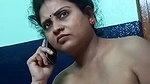 Cheater bhabhi giving handjob to lover while talking on phone clear audio