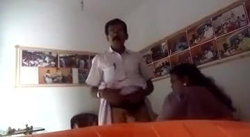 Mature colleagues affair, giving blowjob