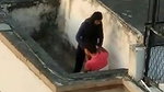 Young lover having on roof,captured