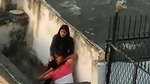 Young lover having on roof,captured