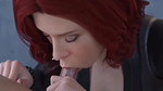 Black Widow Cum Control Blowjob Realistic Animation