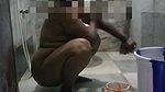 Indian Tamil Maid Bathing Infront of Owner