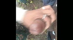 She Masturbated My Fat Cock in the Field