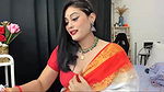 Cute Anna Sexy Live in Orange Saree
