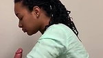 Blowjob by black girl at office to her white boss