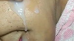 Cum on her face