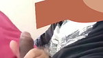 Naughty girlfriend gives handjob to bf