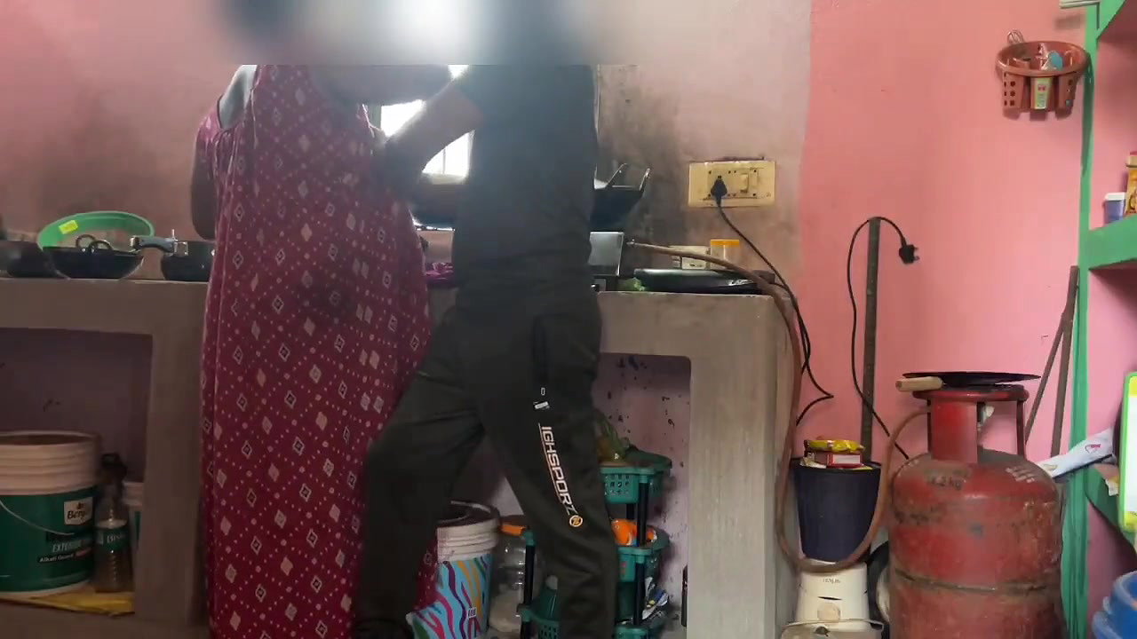 Some Romantic Moments with My Sexy Aunty in Kitchen